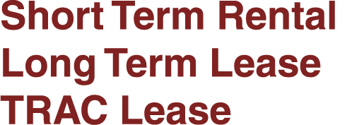 Short Term Rental Long Term Lease TRAC Lease
