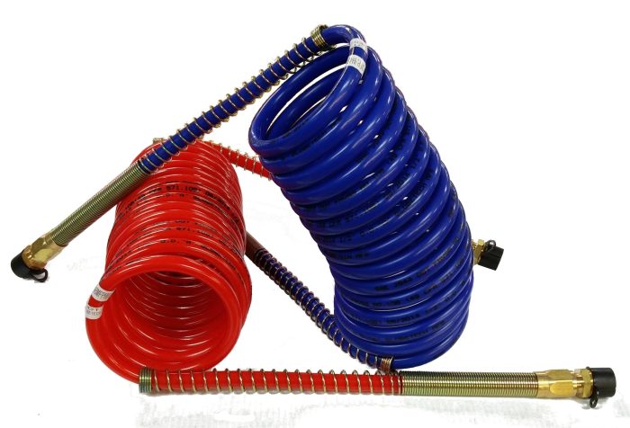 15' Coiled Air Line Set - Red & Blue Lines  GTA 151212