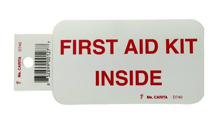 FIRST AID KIT INSIDE DECAL MODEL# D740