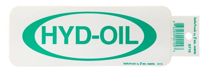 HYDRAULIC OIL "HYD-OIL" DECAL MODEL# D710