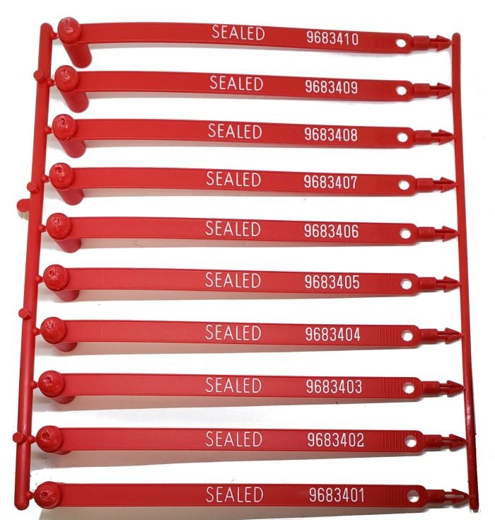 SafeTruck by Ms. Carita® Plastic Cargo Door Security Seal - PACK OF 10 MSC4001