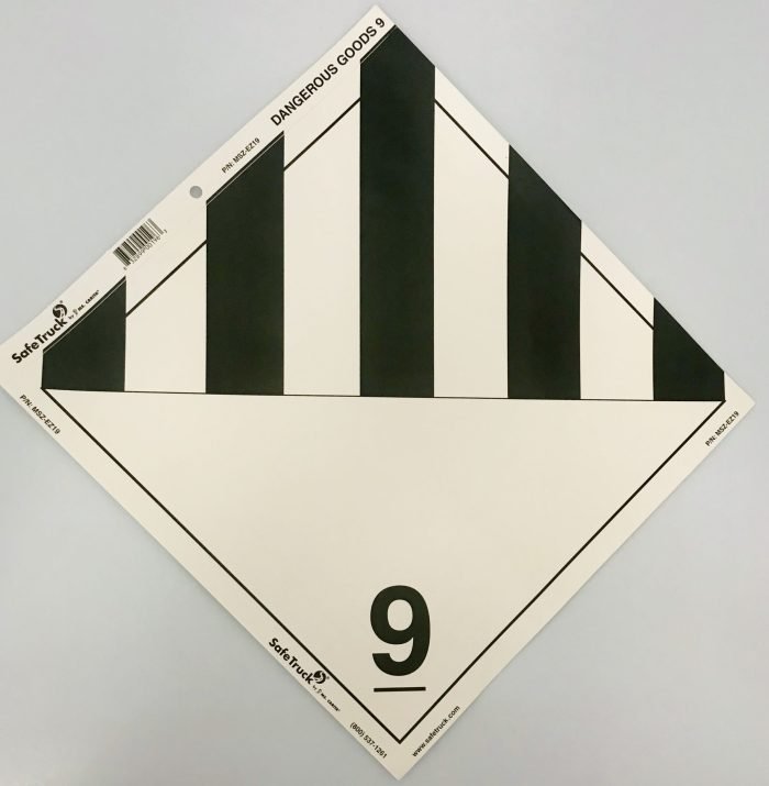 Dangerous Goods Class 9 Placard Decal by Ms. Carita MSZ-EZ19