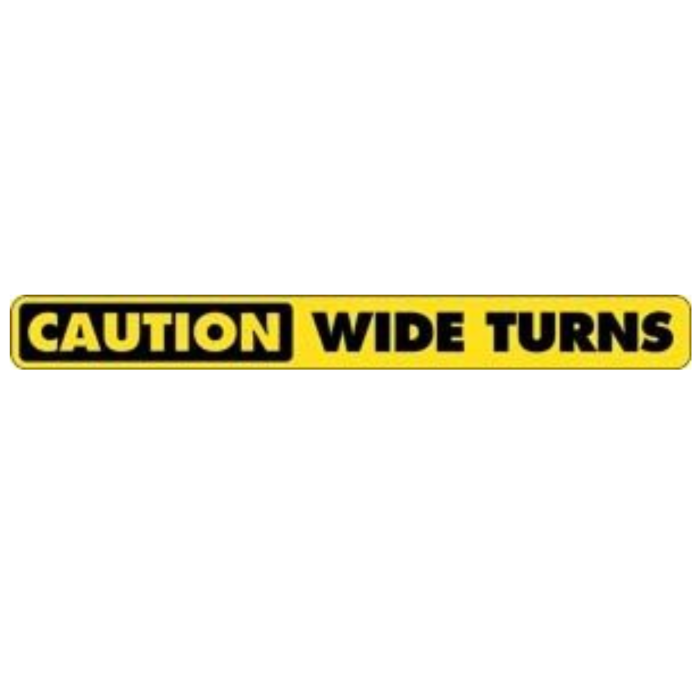 Wide Caution Wide Turns Decal Model Cwt-2
