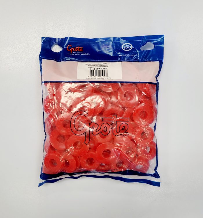 100 PACK RED POLYURETHANE GLAD HAND SEALS 81-0110-100R
