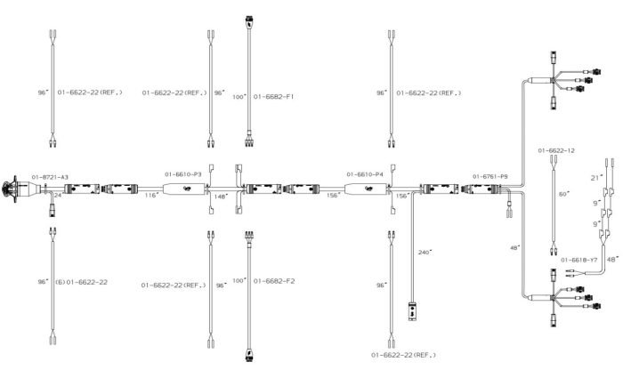 GROTE UNIVERSAL 48' FLATBED TRAILER WIRING HARNESS KIT