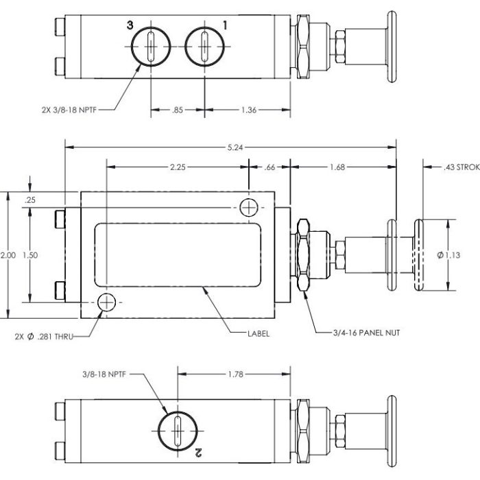 AIRMAN PUSH PULL DUMP VALVE B2400-C39
