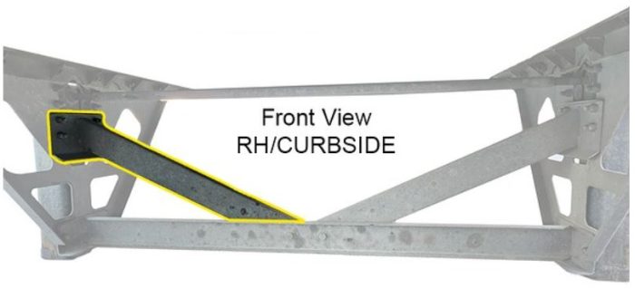 VANGUARD K-BRACE UPPER RIGHT HAND/CURB SIDE BOLT ON UCA00014-R01