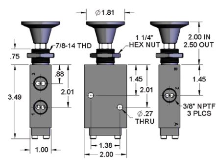 ALKON PUSH PULL VALVE TD-6200